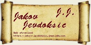 Jakov Jevdoksić vizit kartica